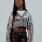 NUVOLA ' DON'T ENVY ME ' CROPPED CARDIGAN